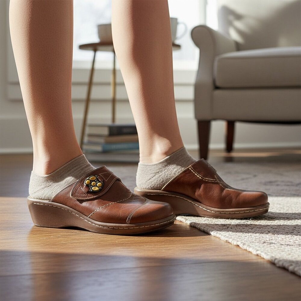 Think! Leather‎ Comfort Clogs Mules Slide-Ons EU 36/US 5.5 Brown #90i
